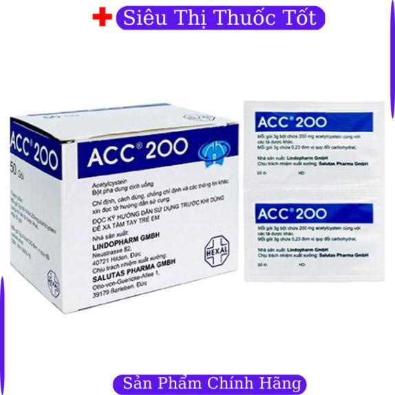 ACC Acetylcystein 200mg hộp 50 gói Hexal Đức s | Shopee Việt Nam