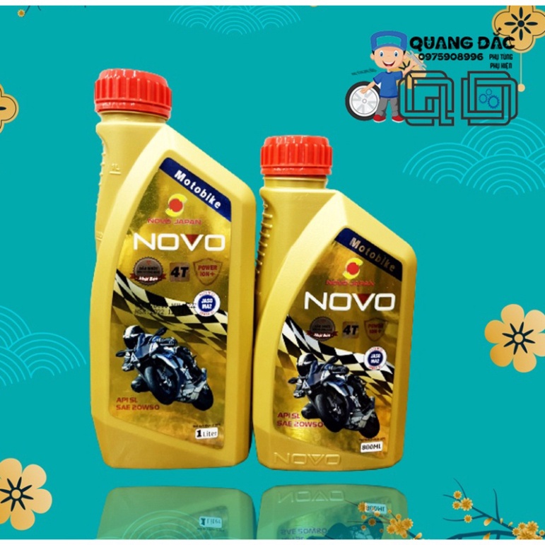 DẦU NHỚT XE MÁY CAO CẤP NOVO SAE 20W50 - API SL | Shopee Việt Nam