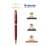 Bút bi, bút ký cao cấp mạ vàng Parker Sonnet, màu thân đỏ, chất liệu kim loại, có túi giấy quà tặng — ảnh 5