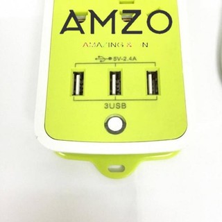 Ổ CẮM ĐIỆN XANH ĐA NĂNG CHỐNG GIẬT TÍCH HỢP 3 CỔNG USB