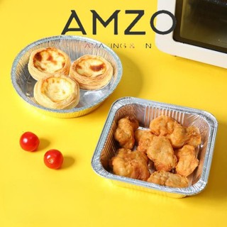 AMZO_ KHAY GIẤY BẠC TRÒN LÓT NỒI CHIÊN KHÔNG DẦU/KHUÔN GIẤY BẠC LÓT NỒI NƯỚNG ĐA NĂNG