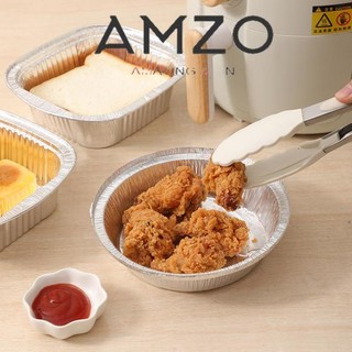 AMZO_ KHAY GIẤY BẠC TRÒN LÓT NỒI CHIÊN KHÔNG DẦU/KHUÔN GIẤY BẠC LÓT NỒI NƯỚNG ĐA NĂNG