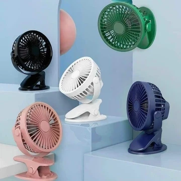 Quạt Mini Tích Điện Để Bàn Cực Mát, Quạt Tích Điện Mini Kẹp Bàn, Độ Kẹp Chắc Chắn Cho Dân Văn Phòng - QK1