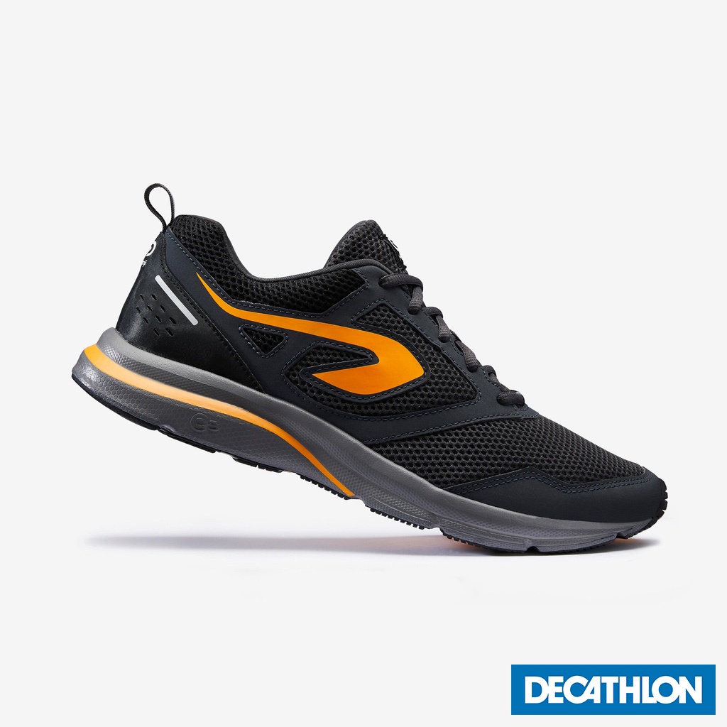 Giày chạy bộ RUN ACTIVE cho nam Đen/Cam DECATHLON KALENJI mã 8670187