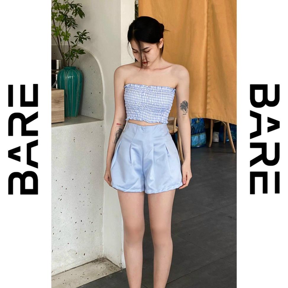 Quần short nữ lưng cao Bare shorts , quần đùi nữ Tacta ống rộng - Q014
