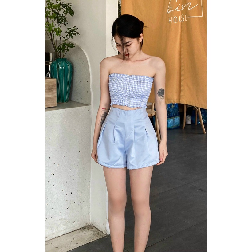 Quần short nữ lưng cao Bare shorts , quần đùi nữ Tacta ống rộng - Q014