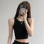 Áo ba lỗ croptop nữ thun gâ BARE basic cá tính về nhiều màu -AO137