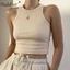 Áo ba lỗ croptop nữ thun gâ BARE basic cá tính về nhiều màu -AO137