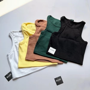 Áo ba lỗ croptop nữ thun gâ BARE basic cá tính về nhiều màu -AO137