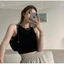 Áo croptop ba lỗ , Áo Ba Lỗ ngược chất thun Bo rip dày mềm mịn