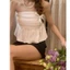 Áo croptop trễ vai nữ thiết kế xếp li dáng xòe dễ thương - AO0159