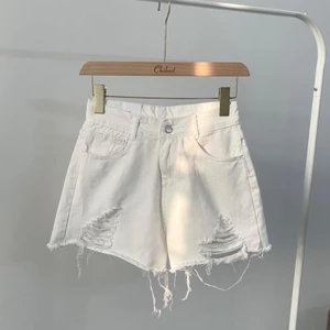 Quần short đùi nữ lưng cao vải kaki rách bền đẹp dễ phối đồ - Q024