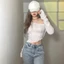 Áo trễ vai tay dài PINKSTORE29 dáng ôm body vạt xéo, phong cách cá tính A5636