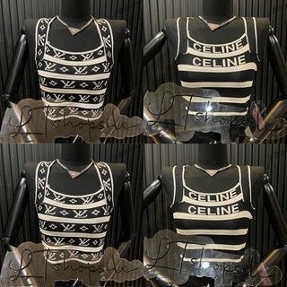 Áo len mongtoghi băng quấn siêu giãn cá tính chéo lưng croptop 089