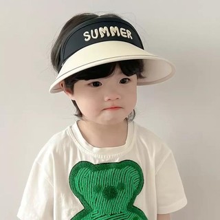 Mũ Che Nắng Cho Bé Vành Rộng Thêu Chữ SUMMER – Thoáng Mát, Dễ Thương, Gấp Gọn Mang Du Lịch Hè