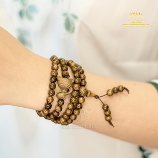 Vòng Gỗ 108 Hạt Trầm Hương Mix Charm Hồ Ly - Trầm Hương Yên Lộc