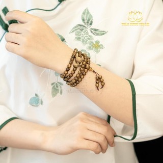 Vòng Gỗ 108 Hạt Trầm Hương Mix Charm Hồ Ly - Trầm Hương Yên Lộc