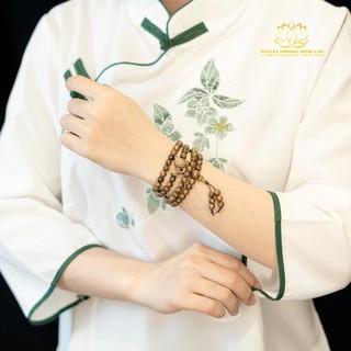Vòng Gỗ 108 Hạt Trầm Hương Mix Charm Hồ Ly - Trầm Hương Yên Lộc