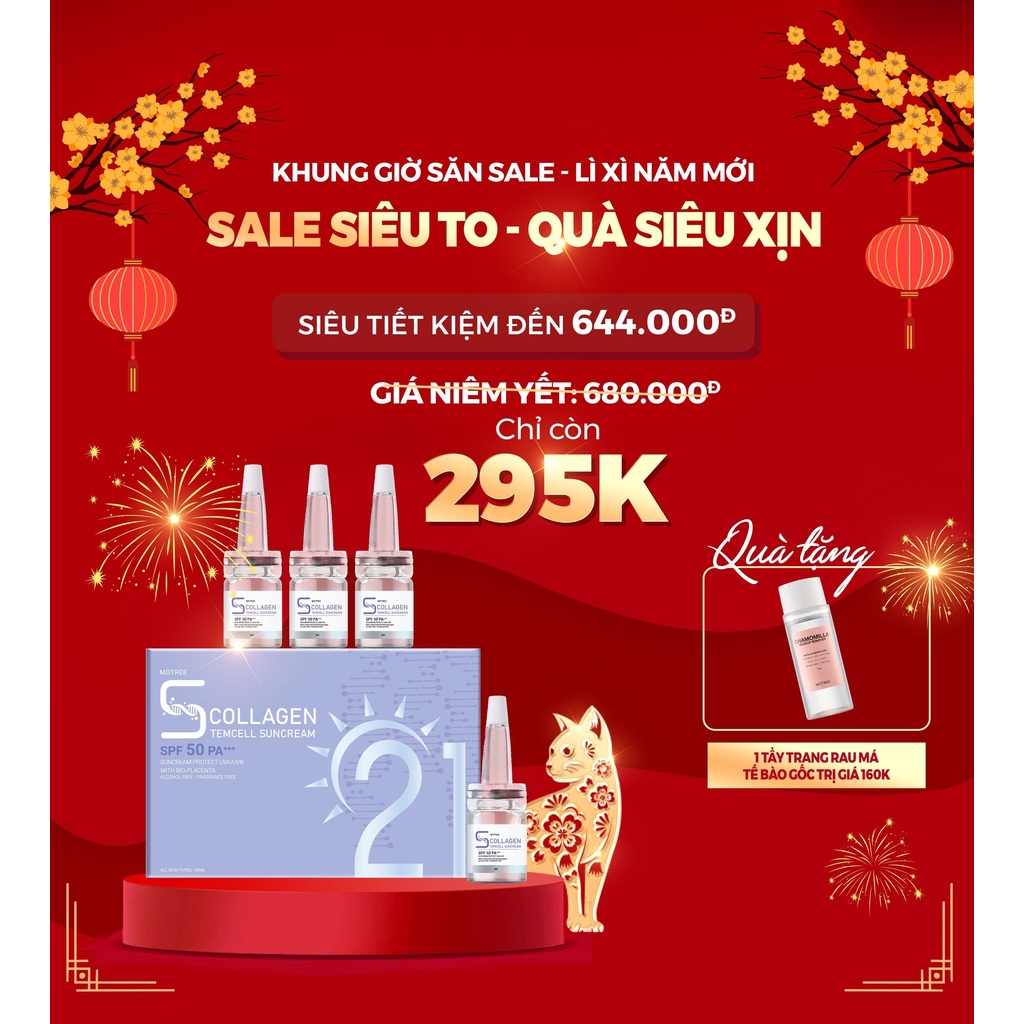 Ảnh Serum Chống Nắng Tế Bào Gốc 21 giờ 5 in 1 Motree tặng quà nước tẩy trang 1
