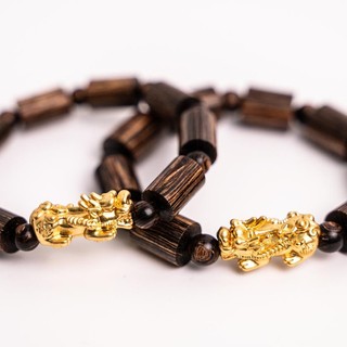 Vòng Trúc Trầm Sánh Chìm Mix Tỳ Hưu Trầm Hương Yên Lộc THYL0123 (Mua một, tặng một hộp nhung, dây dự phòng)