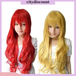 {Citydiscount} Tóc giả xoăn dài nhuộm nhiều màu sắc tùy chọn thời trang dành cho nữ