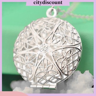 {Citydiscount} Dây Chuyền Mặt Tròn Rỗng Đựng Ảnh Độc Đáo