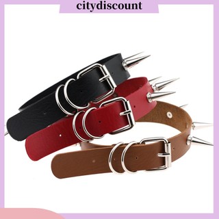 {Citydiscount} Vòng Cổ Choker Giả Da Viền Đinh Tán Thời Trang Cho Nữ