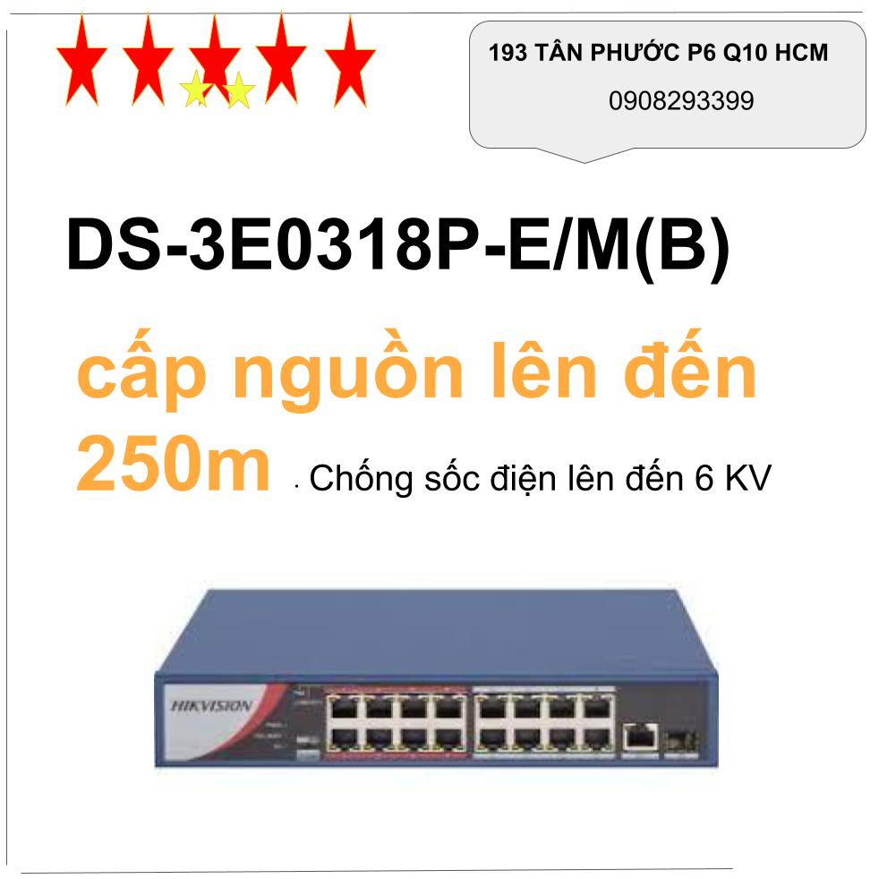 16-port 10/100Mbps PoE Switch HIKVISION DS-3E0318P-E/M(B) | Shopee Việt Nam