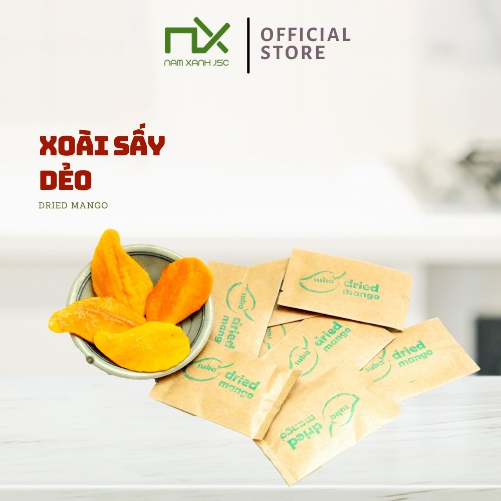 Ảnh Nam Xanh Mứt Xoài Sấy Dẻo Chua Ngọt Dried Mango Loại 1 Túi 10 Miếng 1