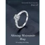 Bamoer 0.6ct Moissanite Nhẫn Bạc 925 Thiết Kế Đơn Giản Trang Sức Quà Tặng Sang Trọng Cho Nữ MSR005-6