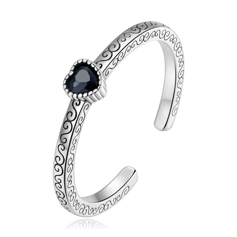 Nhẫn BAMOER bạc 925 đính đá zircon nhiều màu sắc