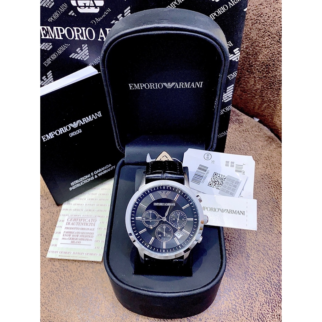 [ Mua 1 tặng 1 ] Đồng hồ nam Emporio Armani Renato Chronograph AR2447 ...