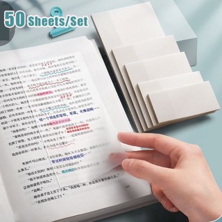 Set 50 Tờ Giấy Ghi Chú Trong Suốt Chống Nước Tự Dính Phong Cách Hàn Quốc VPK45