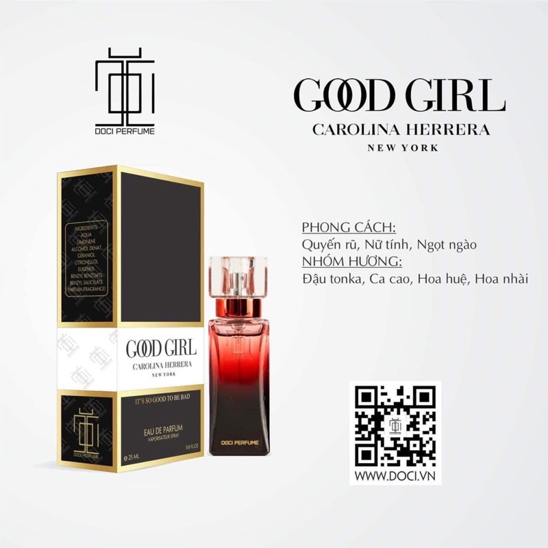 N C Hoa Ph P Doci Perfume Good Girl Shopee Vi T Nam