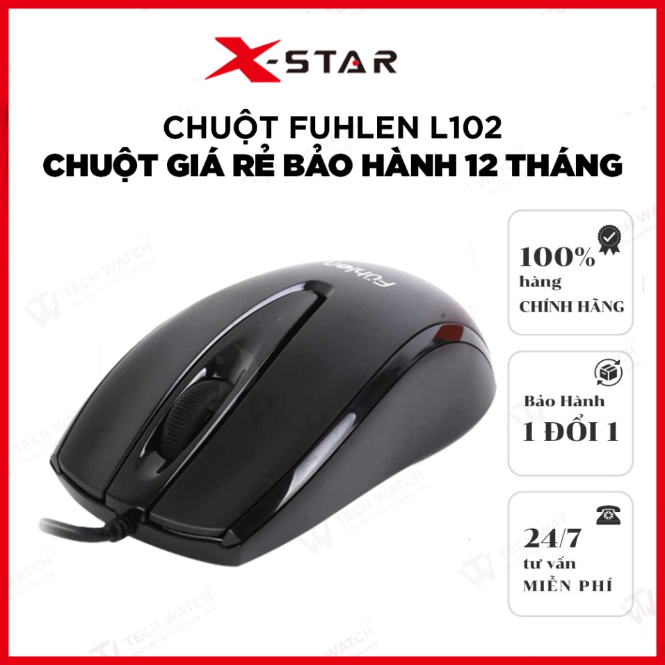 [LỖI 1 ĐỔI 1] Chuột Fuhlen L102 Có Dây Hàng Mới Dùng Cho Văn Phòng ...
