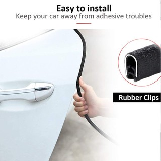 Cuộn 5m nẹp viền cửa xe ô tô cao su chữ u lõi thép trang trí chống va đập cửa xe hơi - OTOALO
