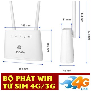 Bộ phát wifi từ sim 4G/3G LTE B312 - Dùng tất cả các loại sim, khỏe và bền, cắm điện 24/24