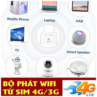 Bộ phát wifi từ sim 4G/3G LTE B312 - Dùng tất cả các loại sim, khỏe và bền, cắm điện 24/24