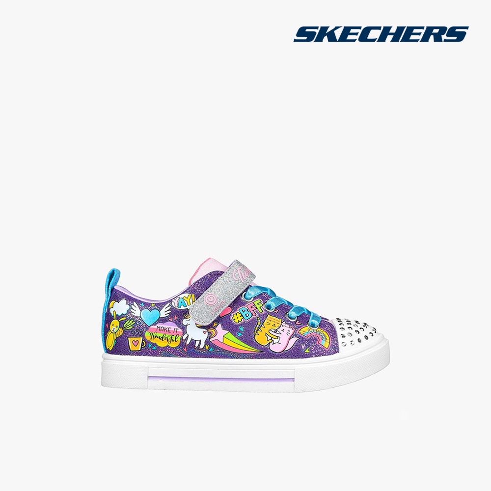 Giày sneakers SKECHERS bé gái cổ thấp Twinkle Sparks 314786L-PRMT