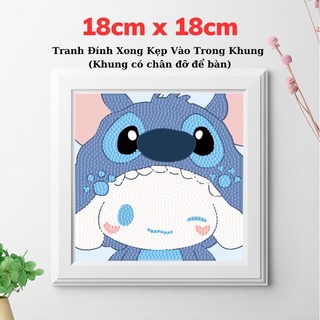 (Có Kèm Khung) Tranh Đính Đá Tự Làm,Tranh Gắn Đá 5D DIY Nhiều Hình Xinh Dễ Thương