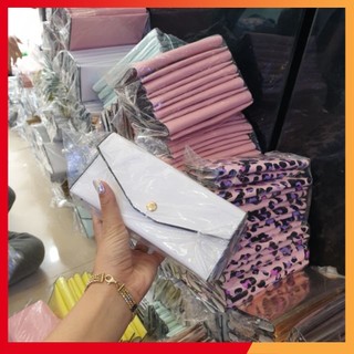 Ví da đựng kính trang nâu - Hàng cao cấp giao màu ngẫu nhiên