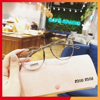 Gọng kính mắt tròn nam nữ trangnau eyewear chất liệu nhựa dẻo thanh mảnh nhẹ nhàng 513