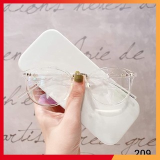 Gọng kính cận nhựa dẻo trangnau eyewear mắt tròn thời trang có thể thay lắp mắt cận