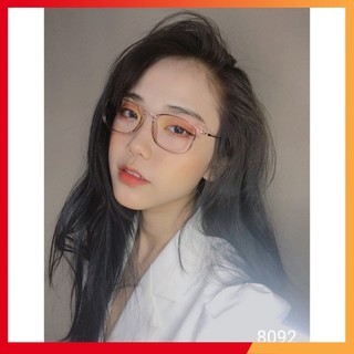 Gọng kính cận kim loại nam nữ, kiểu dáng mắt vuông, đa dạng màu sắc - 8092