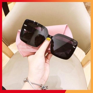 Kính mát thời trang vuông bản to chống tia uv400 chống chói bảo vệ mắt tuyệt đối - Kính mát đi biển cho người mặt to9125