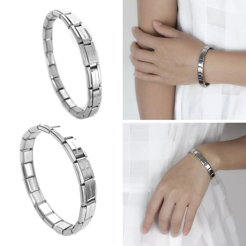 Vòng Tay Chuỗi Hạt Charm Kiểu Ý 18 Mắt Kích Thước 7 / 9mm Cho Nữ