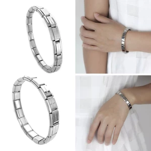 Vòng Tay Chuỗi Hạt Charm Kiểu Ý 18 Mắt Kích Thước 7 / 9mm Cho Nữ