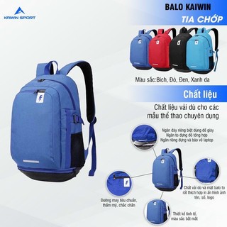 [Freeship] Balo Kaiwin tia chớp đủ màu