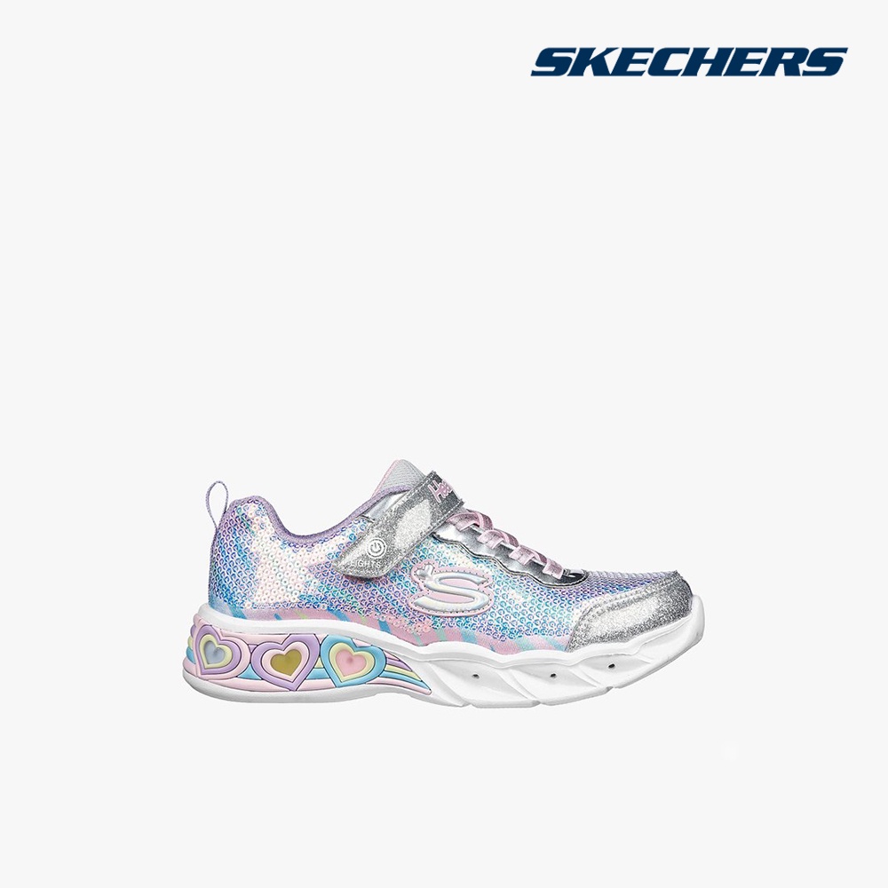 Giày sneakers Skechers bé gái cổ thấp Sweetheart Lights SMLT-302313L