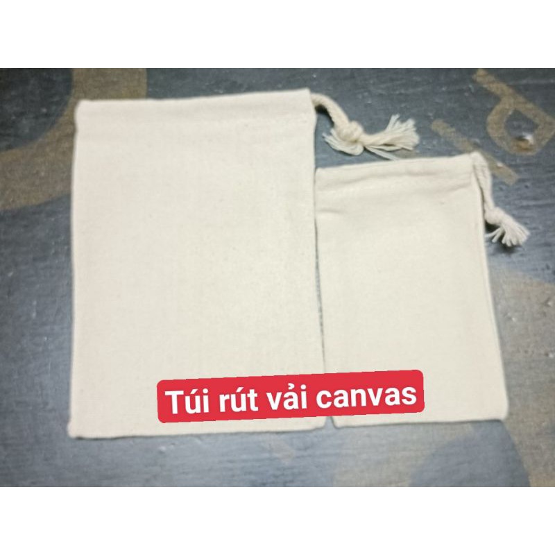 Túi vải canvas rút miệng 1 bên _ phiên bản mini | Shopee Việt Nam